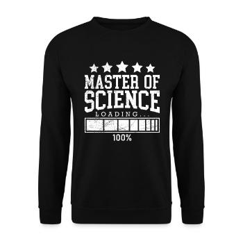 Masrter of Science loading complete - Unisex Sweatshirt - black - Front - Alina (178cm) & Michal (187cm)