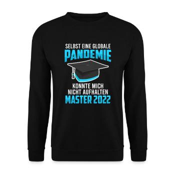 Master Abschluss 2022 Pandemie - Unisex Pullover - Schwarz - Vorne - Alina (178cm) & Michal (187cm)