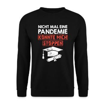 Bachelor Master Abschluss Pandemie Master 2022 - Unisex Pullover - Schwarz - Vorne - Alina (178cm) & Michal (187cm)