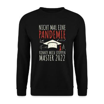 Master Abschluss Master 2022 - Unisex Pullover - Schwarz - Vorne - Alina (178cm) & Michal (187cm)
