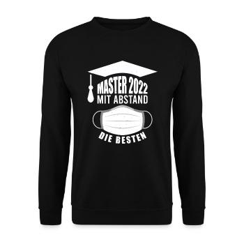 Master Pandemie Master Abschluss 2022 - Unisex Pullover - Schwarz - Vorne - Alina (178cm) & Michal (187cm)