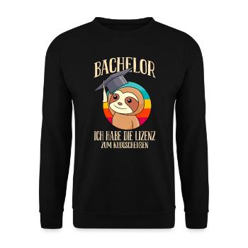 Licence Bachelor 2022 à Clever Shit Bachelor - Sweat-shirt Unisexe - noir - Devant - Alina (178cm) & Michal (187cm)