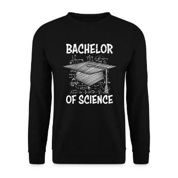Bachelor of Science Mathematik Physik - Unisex Pullover - Schwarz - Vorne - Alina (178cm) & Michal (187cm)