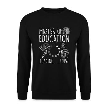 Master of Education Master's Degree - Unisex Sweatshirt - black - Front - Alina (178cm) & Michal (187cm)
