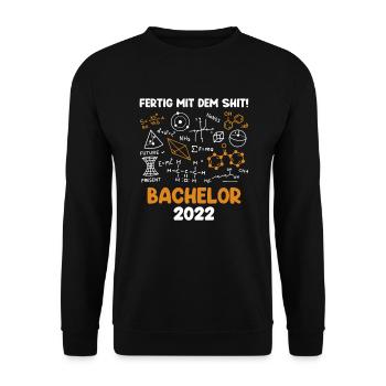 Bachelor Abschluss 2022 geschafft Bachelor - Unisex Pullover - Schwarz - Vorne - Alina (178cm) & Michal (187cm)