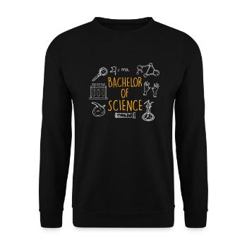 Bachelor of Science Bachelor - Unisex Pullover - Schwarz - Vorne - Alina (178cm) & Michal (187cm)