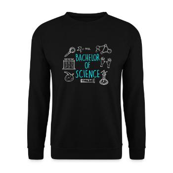 Bachelor of Science 2022 Bachelor Abschluss - Unisex Pullover - Schwarz - Vorne - Alina (178cm) & Michal (187cm)