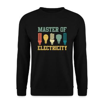 Master craftsman passed master electrician master - Unisex Sweatshirt - black - Front - Alina (178cm) & Michal (187cm)