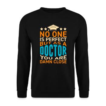 Docteur 2022 thèse de doctorat presque parfaite - Sweat-shirt Unisexe - noir - Devant - Alina (178cm) & Michal (187cm)