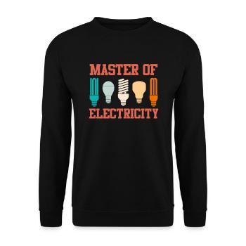 Master School Electricien Examen de Maître Artisan - Sweat-shirt Unisexe - noir - Devant - Alina (178cm) & Michal (187cm)