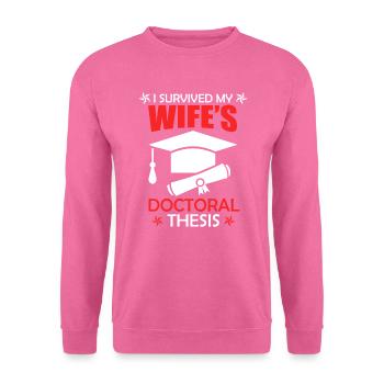 Thèse de doctorat 2022 Dissertation Épouse a survécu - Sweat-shirt Unisexe - rose - Devant