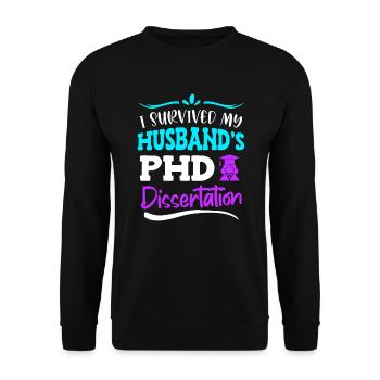 Doctorate Doctor 2022 Wife - Unisex Sweatshirt - black - Front - Alina (178cm) & Michal (187cm)
