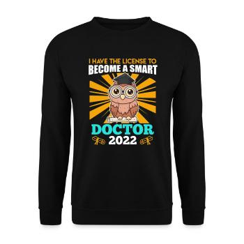 Doctorat 2022 Doctorat Thèse de doctorat - Sweat-shirt Unisexe - noir - Devant - Alina (178cm) & Michal (187cm)