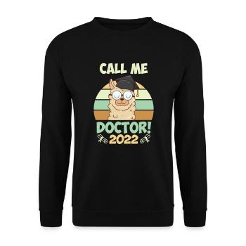 Doctorat 2022 Thèse de doctorat Doctorat - Sweat-shirt Unisexe - noir - Devant - Alina (178cm) & Michal (187cm)