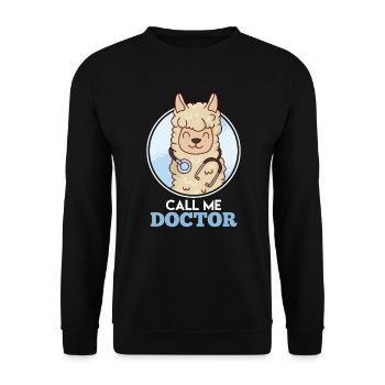 Disputation Call me Doctor Doctoral Thesis Doctorate - Unisex Sweatshirt - black - Front - Alina (178cm) & Michal (187cm)