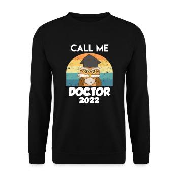 Appelez-moi Docteur 2022 Doctorat Disputation - Sweat-shirt Unisexe - noir - Devant - Alina (178cm) & Michal (187cm)