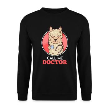 Doctorat 2022 Thèse de doctorat Dissertation Docteur - Sweat-shirt Unisexe - noir - Devant - Alina (178cm) & Michal (187cm)