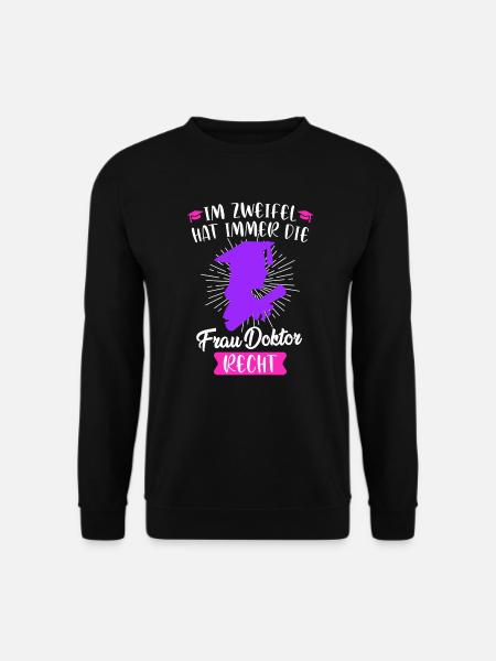 Frau Doktor 2022 Promotion promoviert Doktorin - Unisex Pullover - Schwarz
