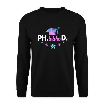 Doctorat terminé 2022 Doctorat phinished - Sweat-shirt Unisexe - noir - Devant - Alina (178cm) & Michal (187cm)