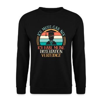 Promotion 2022 Doktor - Unisex Pullover - Schwarz - Vorne - Alina (178cm) & Michal (187cm)