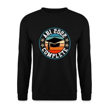 Abiturient 2022 Abitur complete Abi 2022 - Unisex Pullover - Schwarz - Vorne - Alina (178cm) & Michal (187cm)