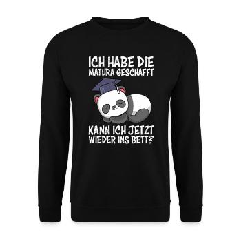 Matura geschafft kann ich jetzt ins Bett Matura - Unisex Pullover - Schwarz - Vorne - Alina (178cm) & Michal (187cm)