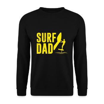 Surf Dad Wing Surf Wing Foil - Unisex Pullover - Schwarz - Vorne - Alina (178cm) & Michal (187cm)
