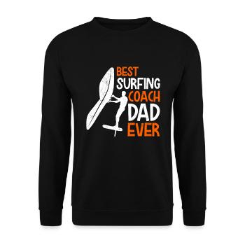 Wing Surf Coach Wing Foiling Dad Papa - Unisex Sweatshirt - black - Front - Alina (178cm) & Michal (187cm)