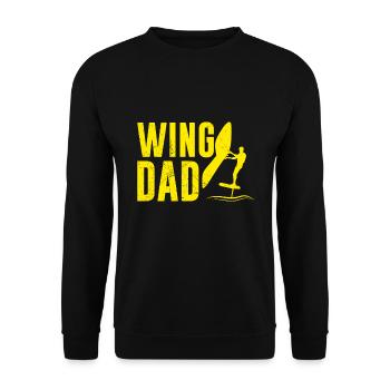 Wing Dad Wing Surf Wing Foil - Unisex Sweatshirt - black - Front - Alina (178cm) & Michal (187cm)