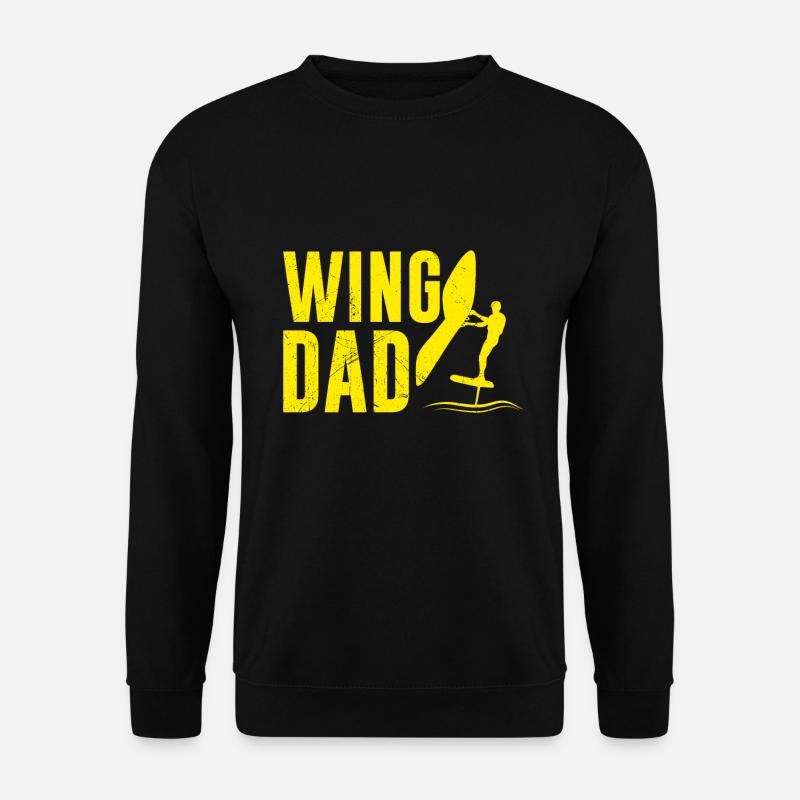 Wing Dad Wing Surf Wing Foil - Sweat-shirt Unisexe - noir