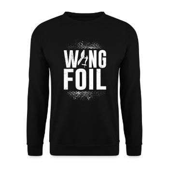 Wing Foil WIng Surf - Unisex Sweatshirt - black - Front - Alina (178cm) & Michal (187cm)