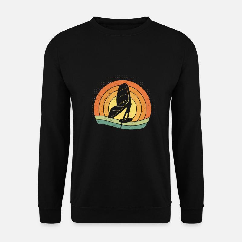 Wing Foil WIng Surf Retro - Unisex Pullover - Schwarz