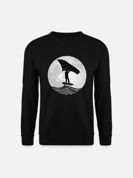 Vollmond Wing Foiler Wingsurf Wing Foil - Unisex Pullover - Schwarz