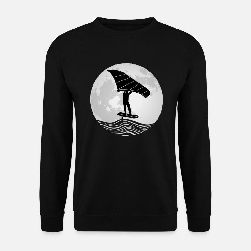 Full Moon Wing Foiler Wingsurf Wing Foil - Sweat-shirt Unisexe - noir