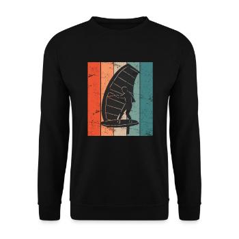 Wing Foil Wingsurf Wing Surfer - Unisex Pullover - Schwarz - Vorne - Alina (178cm) & Michal (187cm)