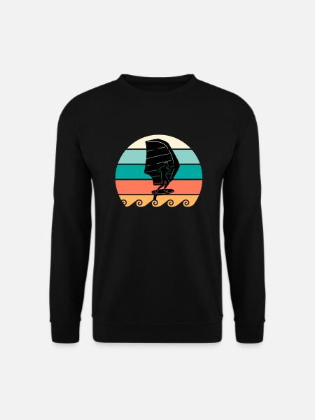Vintage Wing Foil Wing Surfer - Unisex Pullover - Schwarz