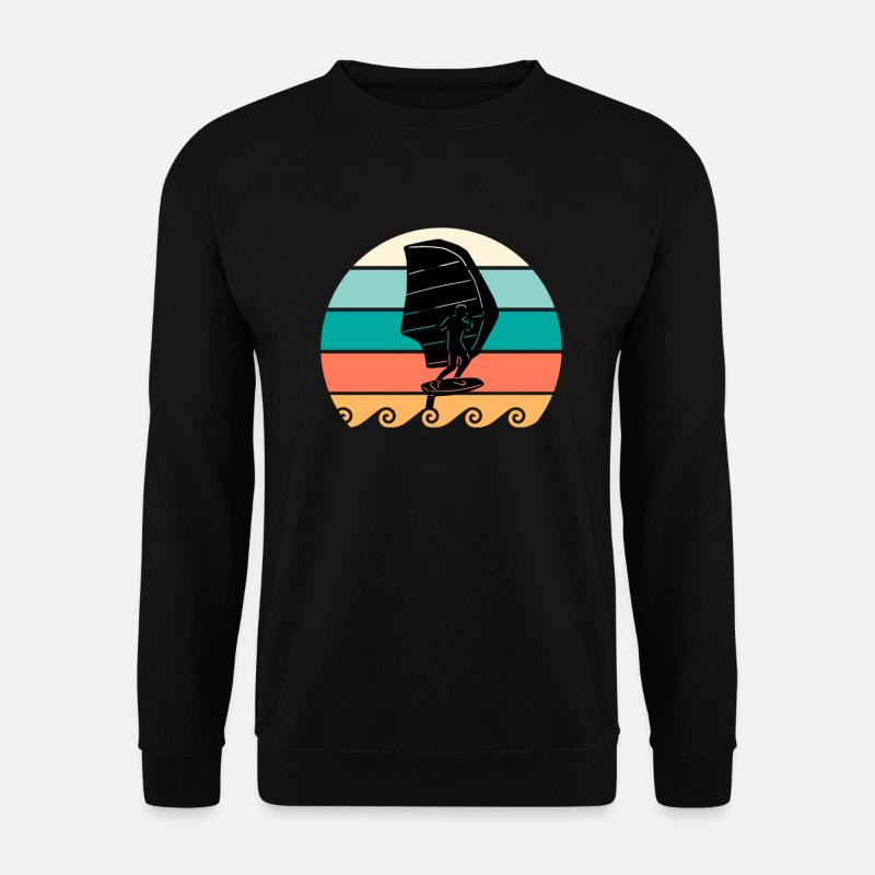 Vintage Wing Foil Wing Surfer - Unisex Pullover - Schwarz