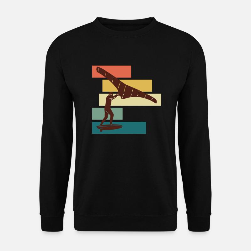 Wing Foil Wingsurf Wingfoiling Wingfoil Wing Surf - Unisex Pullover - Schwarz