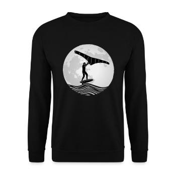 Vollmond Wing Foiler Wingsurf Wing Foil - Unisex Pullover - Schwarz - Vorne - Alina (178cm) & Michal (187cm)
