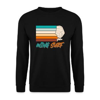 Wing Surf Wing Foil Wing Foiler - Unisex Sweatshirt - black - Front - Alina (178cm) & Michal (187cm)