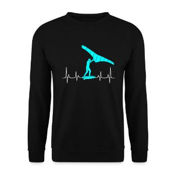 Wing Foiler Wing Surfing Wingfoil Wingsurf - Unisex Pullover - Schwarz - Vorne - Alina (178cm) & Michal (187cm)