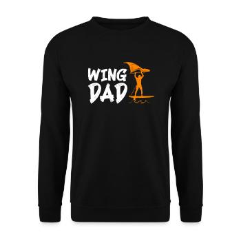 Wing Foil Dad Wing Surf Wingfoil - Sweat-shirt Unisexe - noir - Devant - Alina (178cm) & Michal (187cm)