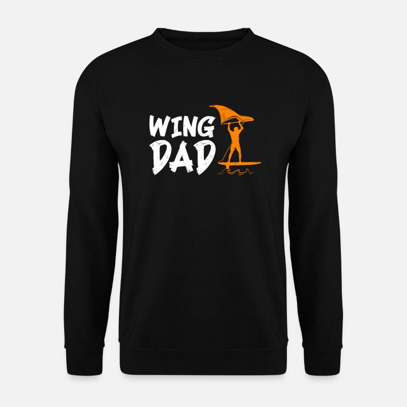 Wing Foil Dad Wing Surf Wingfoil - Unisex Pullover - Schwarz