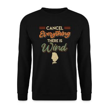 Wing Foil Wing Surf Wingfoiling Wingsurfing - Unisex Pullover - Schwarz - Vorne - Alina (178cm) & Michal (187cm)