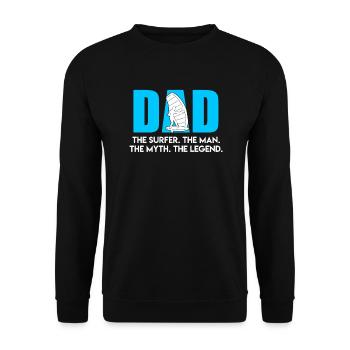 Wing Surf Dad Wing Foil Papa Wingfoil - Sweat-shirt Unisexe - noir - Devant - Alina (178cm) & Michal (187cm)