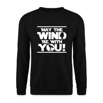 Wing Foil Que le vent soit avec vous Wingfoil - Sweat-shirt Unisexe - noir - Devant - Alina (178cm) & Michal (187cm)