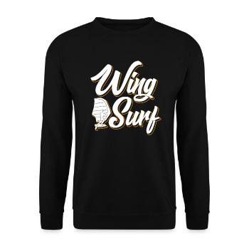 Wing Surf Wingfoil Wingsurf Wingfoil - Unisex Pullover - Schwarz - Vorne - Alina (178cm) & Michal (187cm)