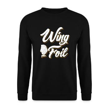 Wing Surf Wingfoil Wingsurf Wingfoil - Unisex Pullover - Schwarz - Vorne - Alina (178cm) & Michal (187cm)