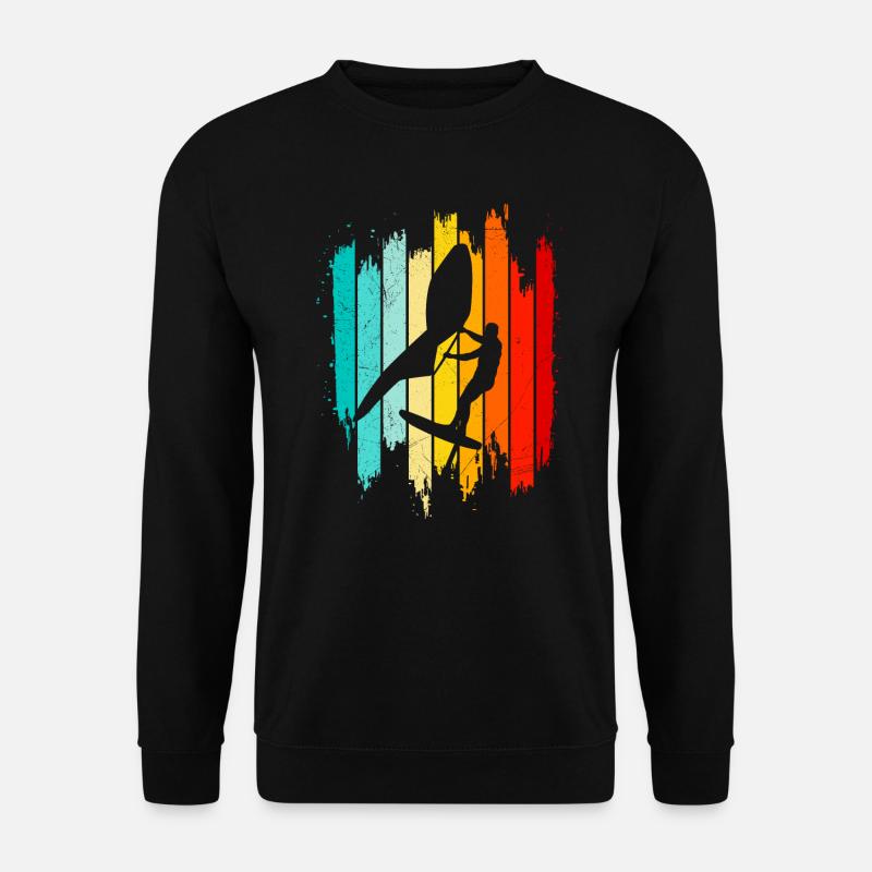 Wing Foil Wingfoil Wingsurf Retro - Unisex Sweatshirt - black