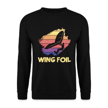Wing Foil - Unisex Sweatshirt - black - Front - Alina (178cm) & Michal (187cm)